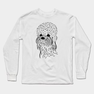 Dandie Dinmont Terrier (Black and White) Long Sleeve T-Shirt